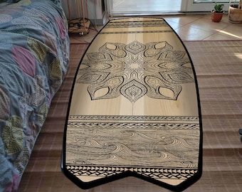 Surfboard Table, Maori, Surfing gift, Bar Decor, Beach Decor, Surfing Art Decor