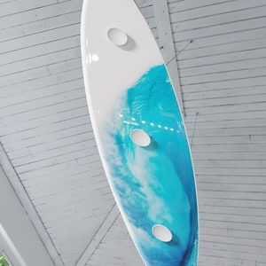 Surfboard shaped ceiling chandelier, Wave, Pool Billiard Table Light