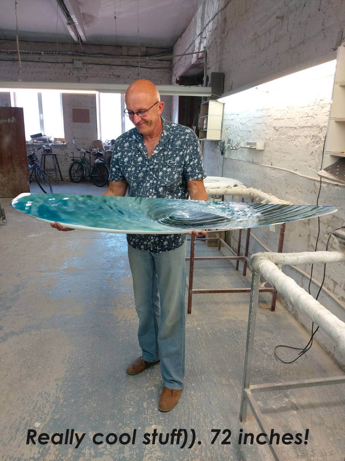 Estante flotante inspirado en la tabla de surf con estampado | Etsy