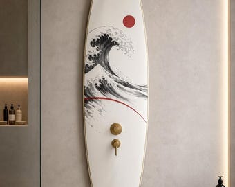 Wave Shower Panel – Japandi Outdoor Shower | Luxury Japanese Bathroom Decor