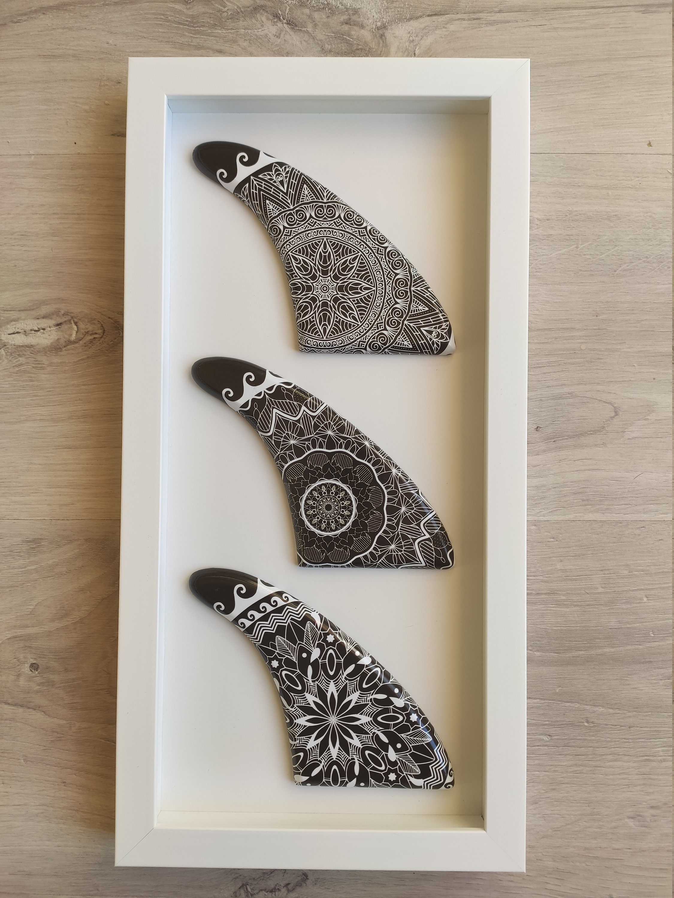 Framed fins Surfboard Wall Art Surfboard Gift Bar Decor Etsy