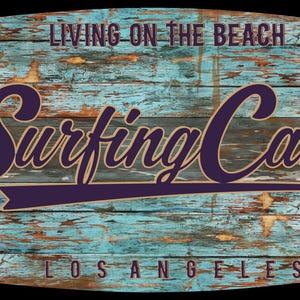 Surfboard Table "Bass Lake" (48x16 inches)
