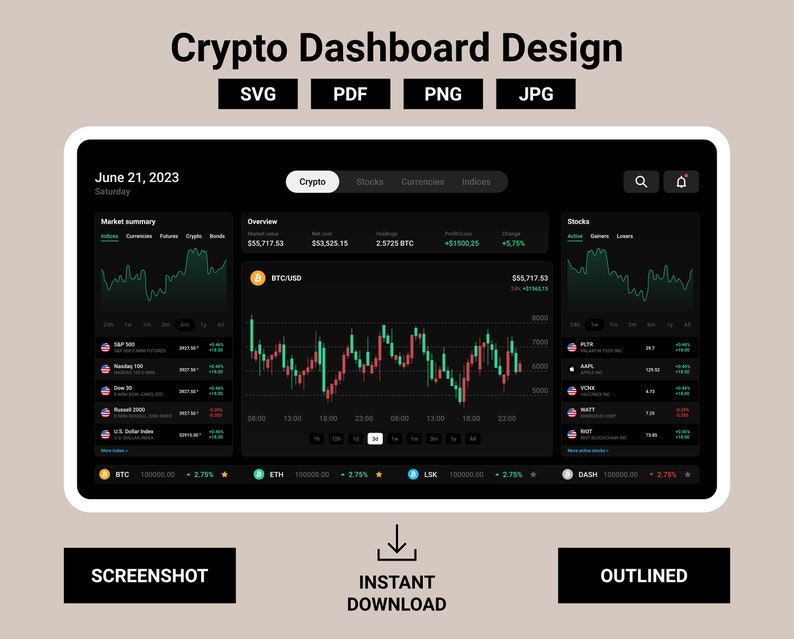 UI UX Dashboard Web Design for Crypto & Stock Trading Webapp ...