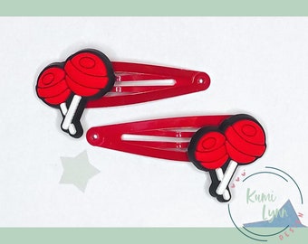 Lolli hair clips red 2 pieces