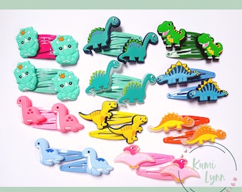 Hair Clips Dinosaur Trizeratops Stegosaurus Single Hair Clip