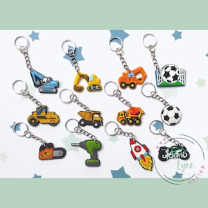 Taschenbaumler • Bagger Baumaschinen Fussball | Anhänger * TB002