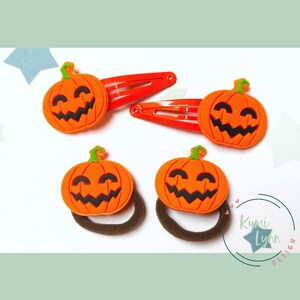 Halloween-Haarklammern Set – Kürbis & Geist, 2 Stück, Aus PVC, Für Kostüm & Cosplay, Gruselig-süßes Accessoire