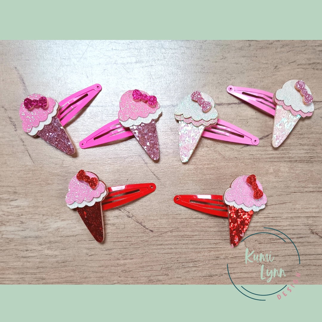 Hair clips ice felt single * HS019