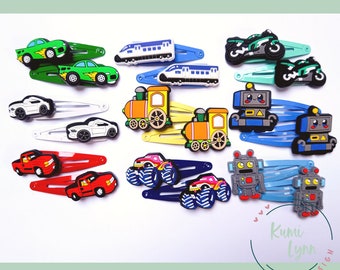 Hair Clip Train Locomotive Racing Car Robot Monster Truck Single Hair Clip