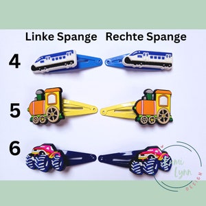 Haarspange Zug Lokomotive Rennauto Roboter Monstertruck Einzel-Haarspange Bild 3