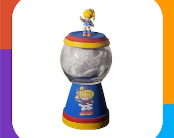 Rainbow Brite// birthday Gift/Candy Bowl/Gumball Dish/Sports Team Dish/Game Room Decor/Centerpiece/Party Decoration (Assorted Themes Avai