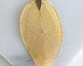 Gold Plated Leaf Pendant