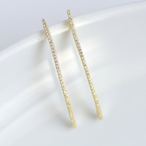 CZ Wire Threader Earrings