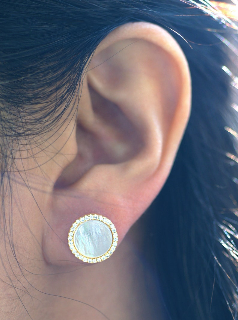 925 Sterling Silver Round Stud Earrings With 1.10 CT Lab-Created Simulated Diamonds