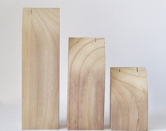 Solid Wood Necklace Stand (SET OF 3)