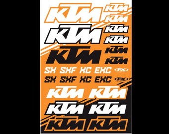4 KTM Stickers 2.4 Glossy SILVER tank decal kit bike logo custom 4 KTM Stickers 2.4 Glossy SILVER tank decal kit bike logo custom