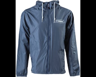 new factory effex yamaha windbreaker jacket- navy blue- men's - m/l/xl/2xl - motorcycle/offroad/atv/utv