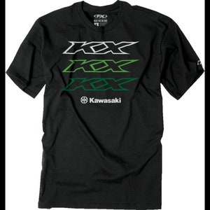 new factory effex kawasaki repeater men&#39;s graphic t-shirt - gray/green - crew neck/short sleeve - atv/utv/dirtbike/motorcycle
