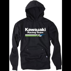 new factory effex kawasaki racing hoodie - drawstring hood- black/green/white - sizes m/l/xl available - motorcycle/offroad