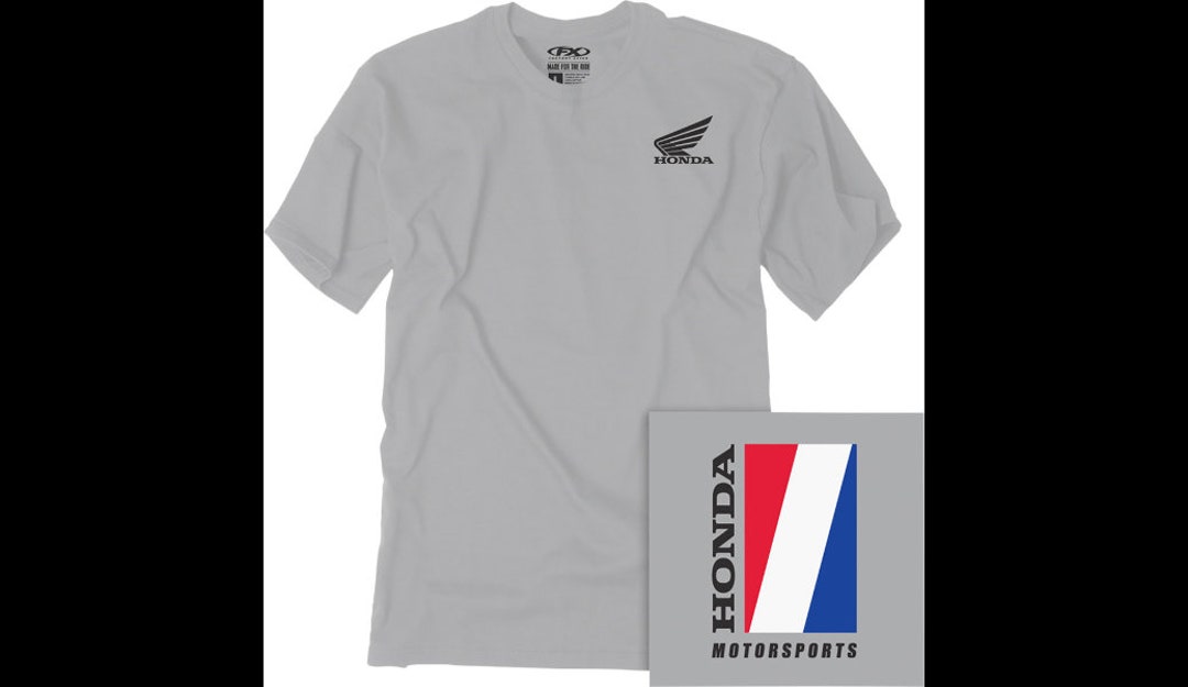 New Factory Effex Honda Motorsports T-shirt - Gray - Sizes M