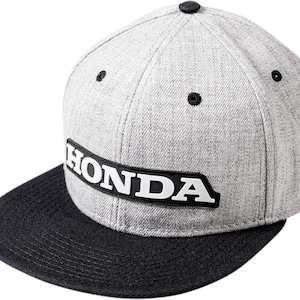 new factory effex honda bold snap back - gray/black - one size fits all - motorcycle/atv/utv/dirtbike