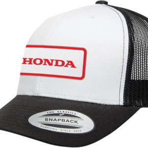 new factory effex honda throwback snapback hat - white/black/red - one size fits all - motorcycle/atv/utv/dirtbike
