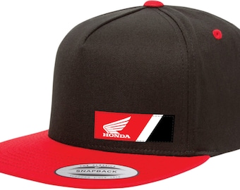 new factory effex Honda Wedge snapback trucker Hat - Black/Red - one size fits all