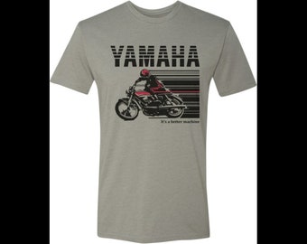New Yamaha Apparel Yamaha Cycle T-shirt - Stone Gray/red - Sizes S 