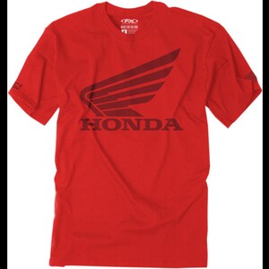 new factory effex honda big wing t-shirt - red/gray- sizes m/l/xl/2xl available - motorcycle/offroad