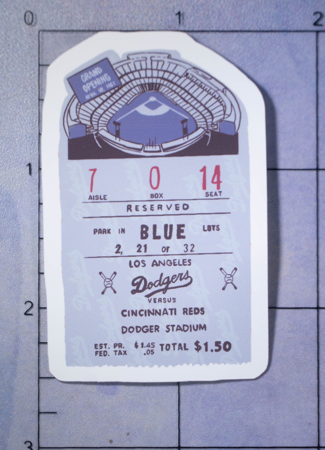 Opening Day Dodgers Ticket Sticker Etsy