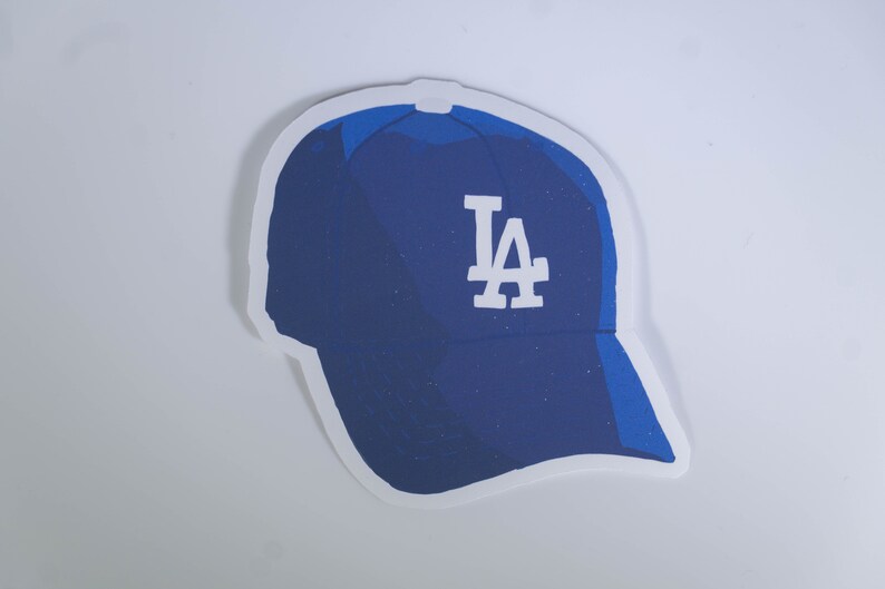 Dodgers Baseball Cap Sticker Etsy