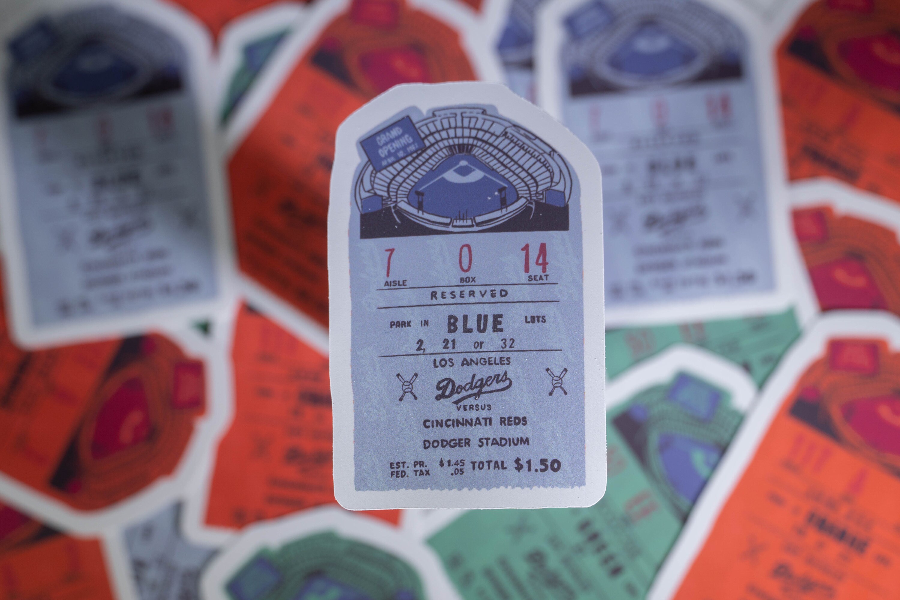 Opening Day Dodgers Ticket Sticker Etsy