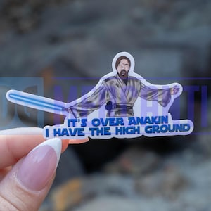 SW58 Obi Wan Kenobi Tengo la pegatina de Star Wars de High Ground