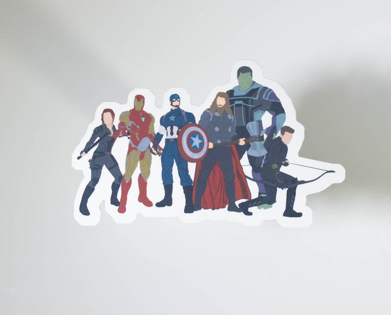 Original 6 Avengers Endgame Sticker Etsy