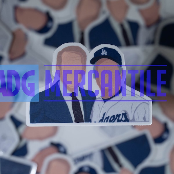 CLEARANCE Vin Scully Tommy Lasorda Dodgers Sticker