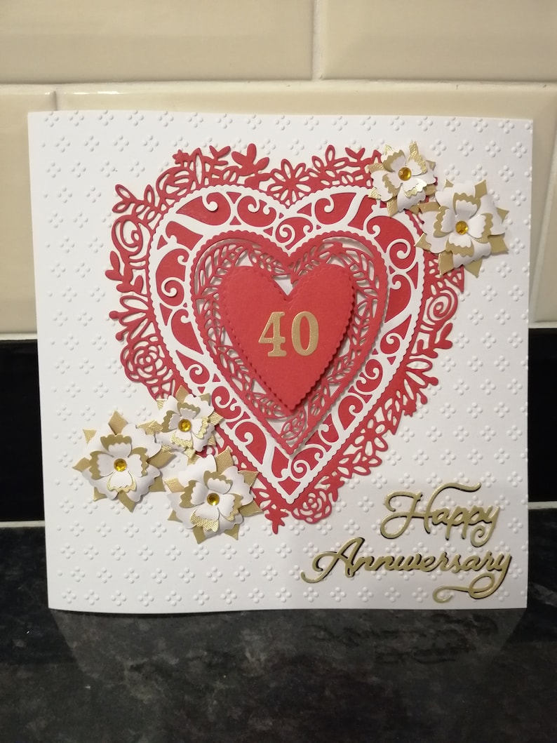 40th Wedding anniversary anniversary card for husband Etsy