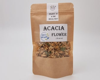 Dried Acacia Flowers | Wattle Flowers | Acacia Tea | Watlle Flower Tea | Wattle Loose Herbal Tea |