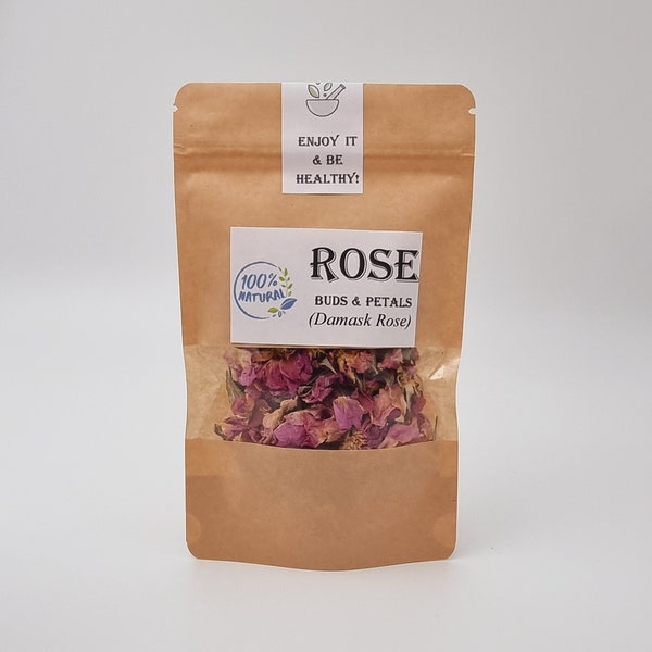 Poudre de PÉTALES DE ROSE bulgare | Poudre de pétales de rose de Damas | Pétales de rose