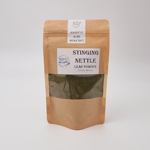 Stinging Nettle Leaf Powder |  Natural | Urtica Dioica | Dried Herbs | Botanical |  Nettle Organic Dried Herbal Tea 100% Pure