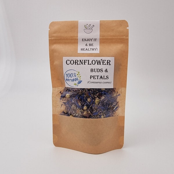 Blue Cornflower  Petals & Buds | Whole Cornflower | Dried Cornflower | Centaurea Cyanus