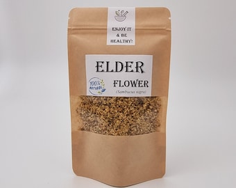 Elderflower | Elderflower | Sambucus nigra | Dried Herbs | Spice | Seasoning | Natural Herbs | Herbal Teas | Food |