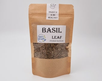 Dried Basil Leaf / Organic Basil Leaf Bulk 6oz to 1 lb Origin Bulgaria | Seasoning | Culinary Grade Herbs | Dried Cooking Herbs