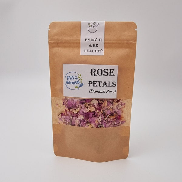 Thé bulgare PÉTALES DE ROSE | Thé Pétales de Rose de Damas | Boutons de rose | Boutons et pétales de rose | Rose de Damas