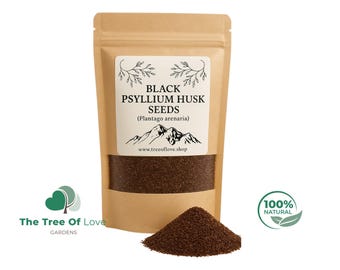 Schwarze Flohsamente | Ganze Samen |  Plantago Arenaria | Getrocknete Kräuter | Kräutertee | Pflanzliche Produkte | Großkraut | Kräutertee