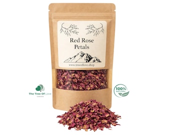 ROSE PETALS Tea | Bulgarian Damascena Roses | Tea | Dried Herbs | Herbal Infusion by The Tree Of Love Gardens
