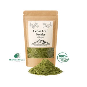 Polvo o trozos de hoja de cedro / Polvo de hoja de tuya