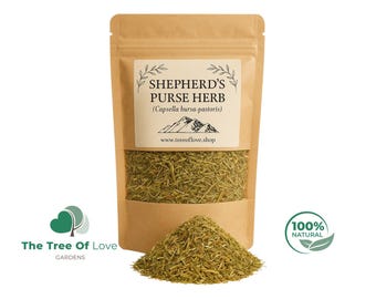 Shepard's Purse Herb | Shepherd's Purse  | Cut & Sifted | (Capsella bursa-pastoris) | Dried Herbs | Herbal Tea | Herbal Products | Bulk Herb