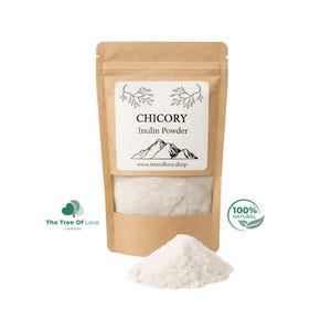 Pó de Inulina de Chicória | Pó de Inulina | Inulina, Açúcar Natural da Chicória | Ervas Secas | Chá de Ervas | Produtos à Base de Ervas | Ervas a Granel imagem 1