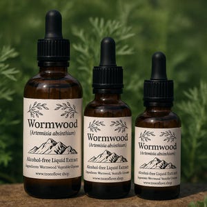 Wormwood Glycerite | Wormwood Alcohol Free Extract | Tincture | Wormwood Liquid Extract | Herbal Remedy