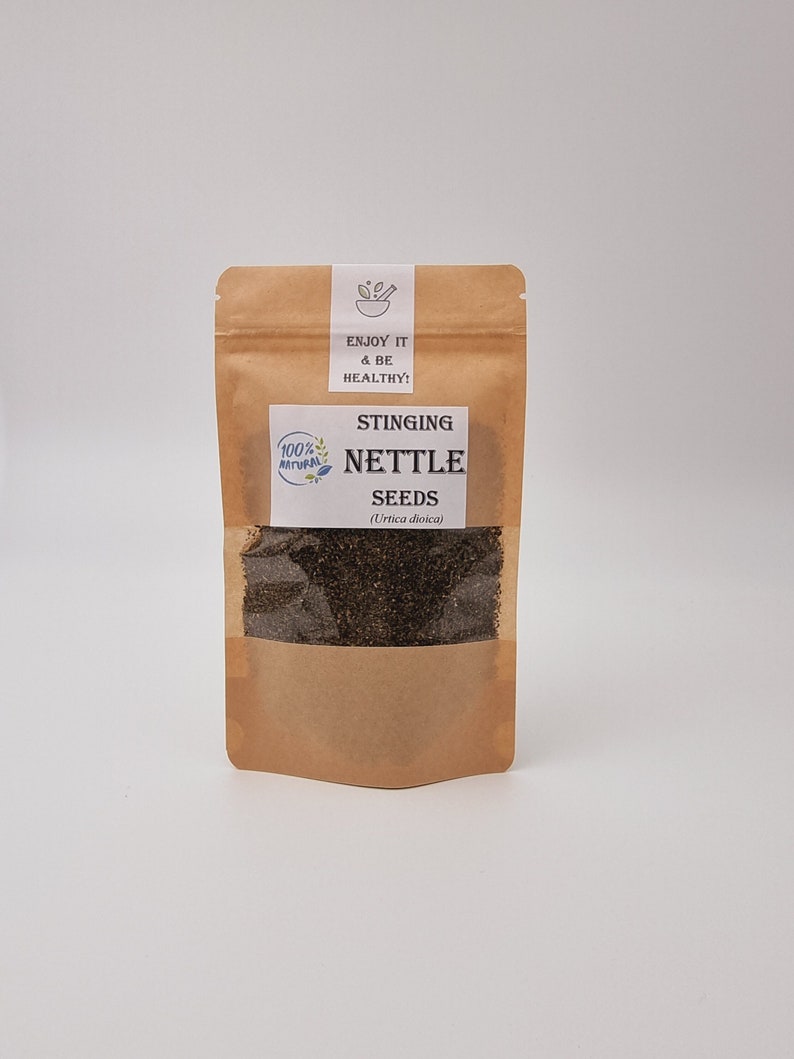 Stinging Nettle Seeds Tea Eating Wildcrafted Urtica dioica Nettle Seeds image 1